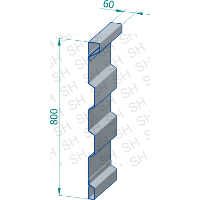 Bordwandprofil 800 mm